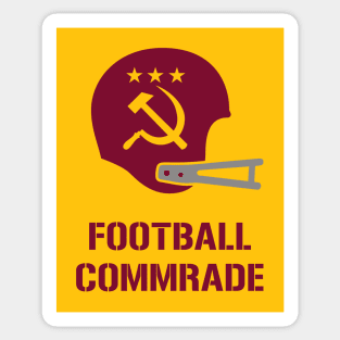 Football Commrade Helmet - Yellow Sticker